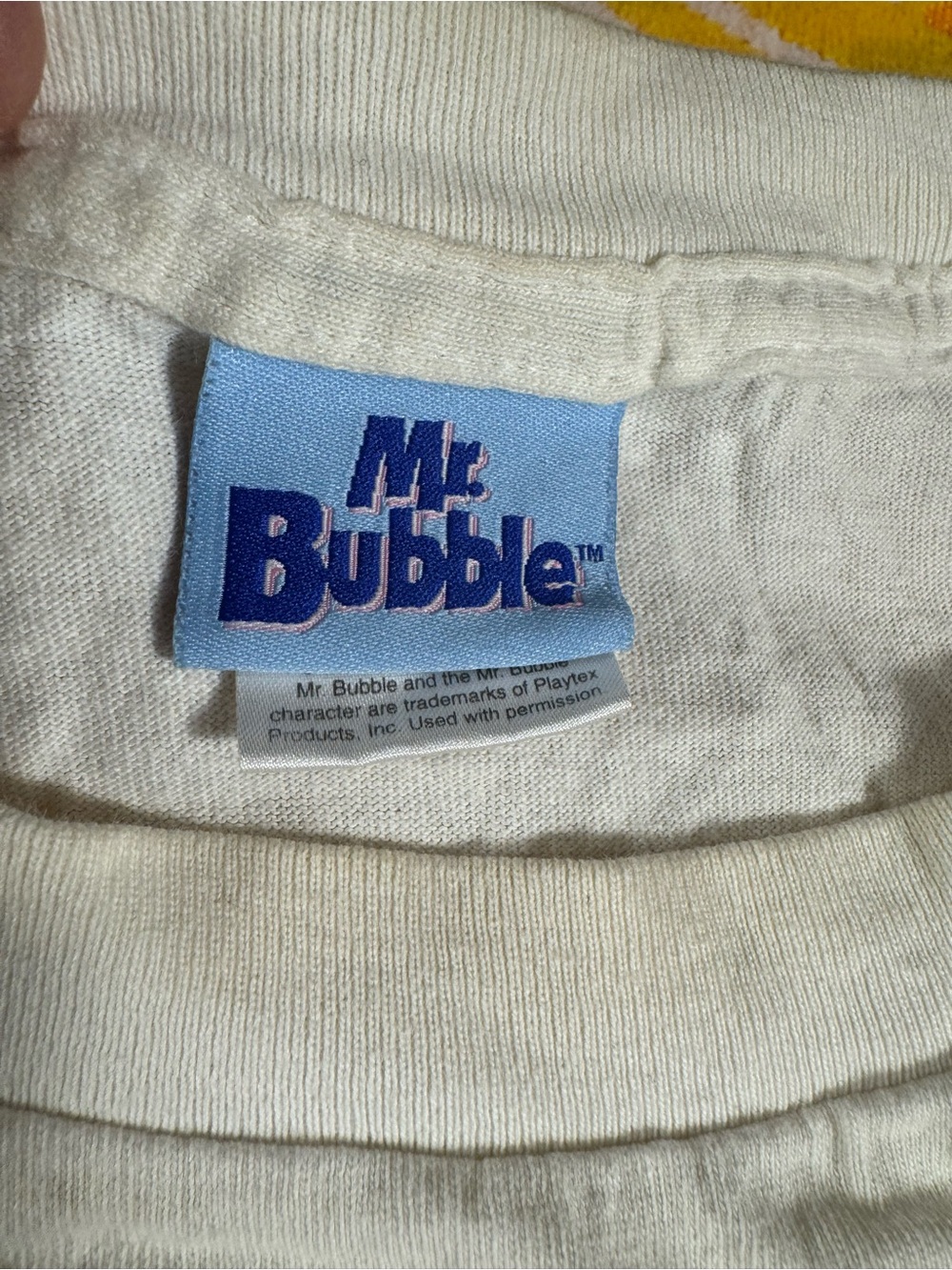 White Graphic T-Shirt with Pink MR Bubble Character - Picture 3 of 5